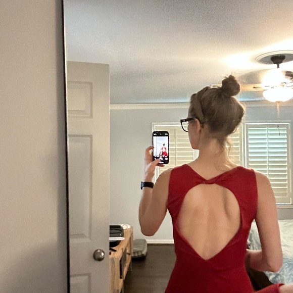 Vintage Red Maxi Ballgown - Picture 3 of 3